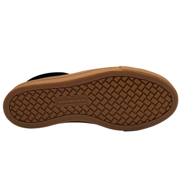 Converse Mens Suede Skate Sneakers Size 10.5 Black Gum Sole Sport Casual Lace up - Picture 7 of 11